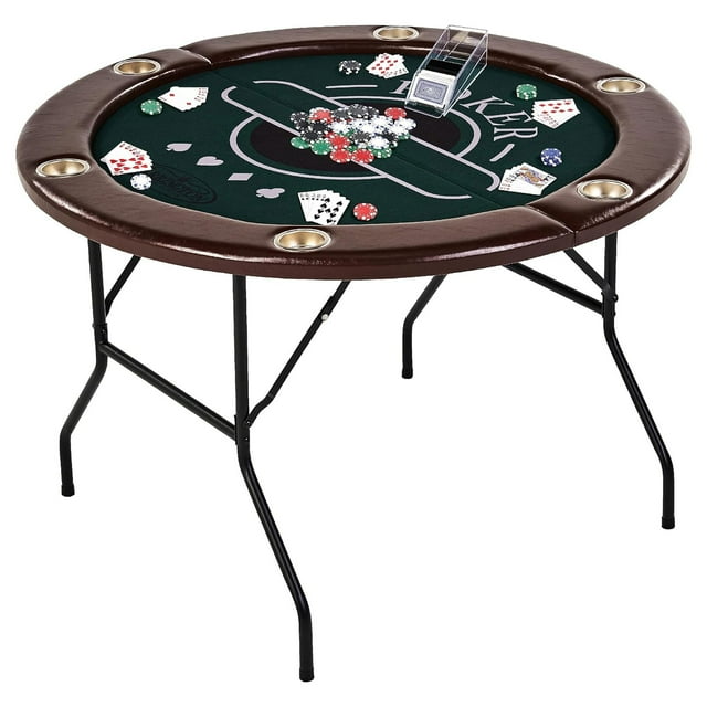 Barrington Billiards Poker Table with Rails, Cup Holders, Chips & Cards