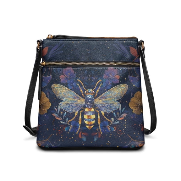 Tutolipy Dragonfly Pattern Purse Satchel, Fashion Ladies Crossbody Bag PU Leather Adjustable Strap Shoulder Bag for Dating Outdoor