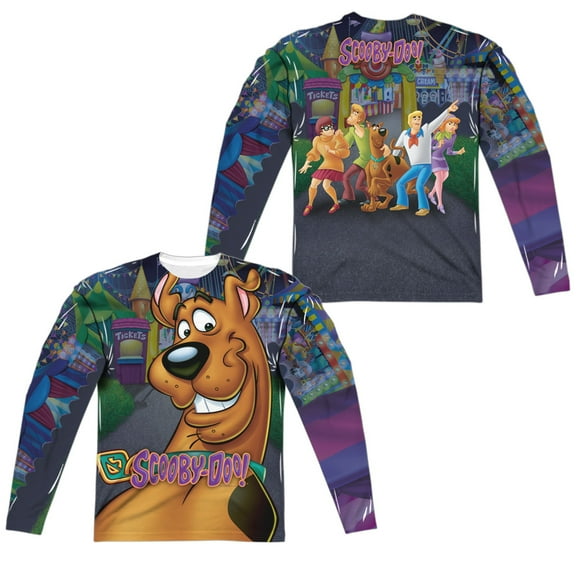 Scooby Doo - Big Dog (Front/Back Print) - Regular Fit Long Sleeve Shirt - X-Large