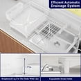 thumbnail image 4 of Dish Drying Rack Adjustable Dish Racks with Drain Board Large Stainless Steel Dish Rack for Kitchen Egouttoir a Vaisselle with Removable Utensil Holder and Cup Holder (), 4 of 7