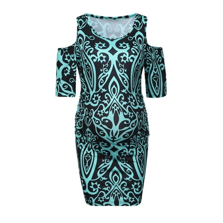 

zttd women s maternity print straps casual sundress pregnancy dress clothes