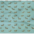 thumbnail image 4 of oneOone Organic Cotton Poplin Twill Fabric Dachshund Dog Printed Fabric 1 Yard 42 Inch Wide, 4 of 4