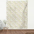 thumbnail image 4 of Animal Upholstery Fabric by the Yard, Tropical Jungle Animals Monstera Leaves and Flowers Cartoon, Decorative Fabric for DIY and Home Accents, Dusk Yellow Green Pink by Ambesonne, 4 of 5