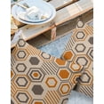 thumbnail image 3 of Outdoor Throw Pillow Cover Vintage Geometric Orange and Grey Stripe Waterproof Cushion Covers 2 Pack Hexagon Art on Retro Burlap Pillow Cases Home Decoration for Patio Garden Couch Sofa, 3 of 7