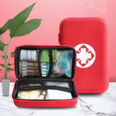 First Aid Kit, Medical Survival Compact Kit With Lightweight Hard Box For Car Motorcycle At Home Workplace Outdoors Camping Hiking Emergency First Aid