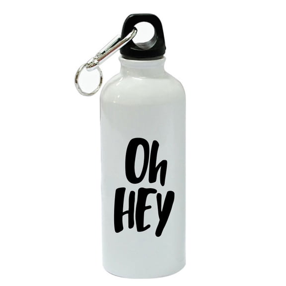Oh Hey White Aluminum Sports 20 oz Water Bottle