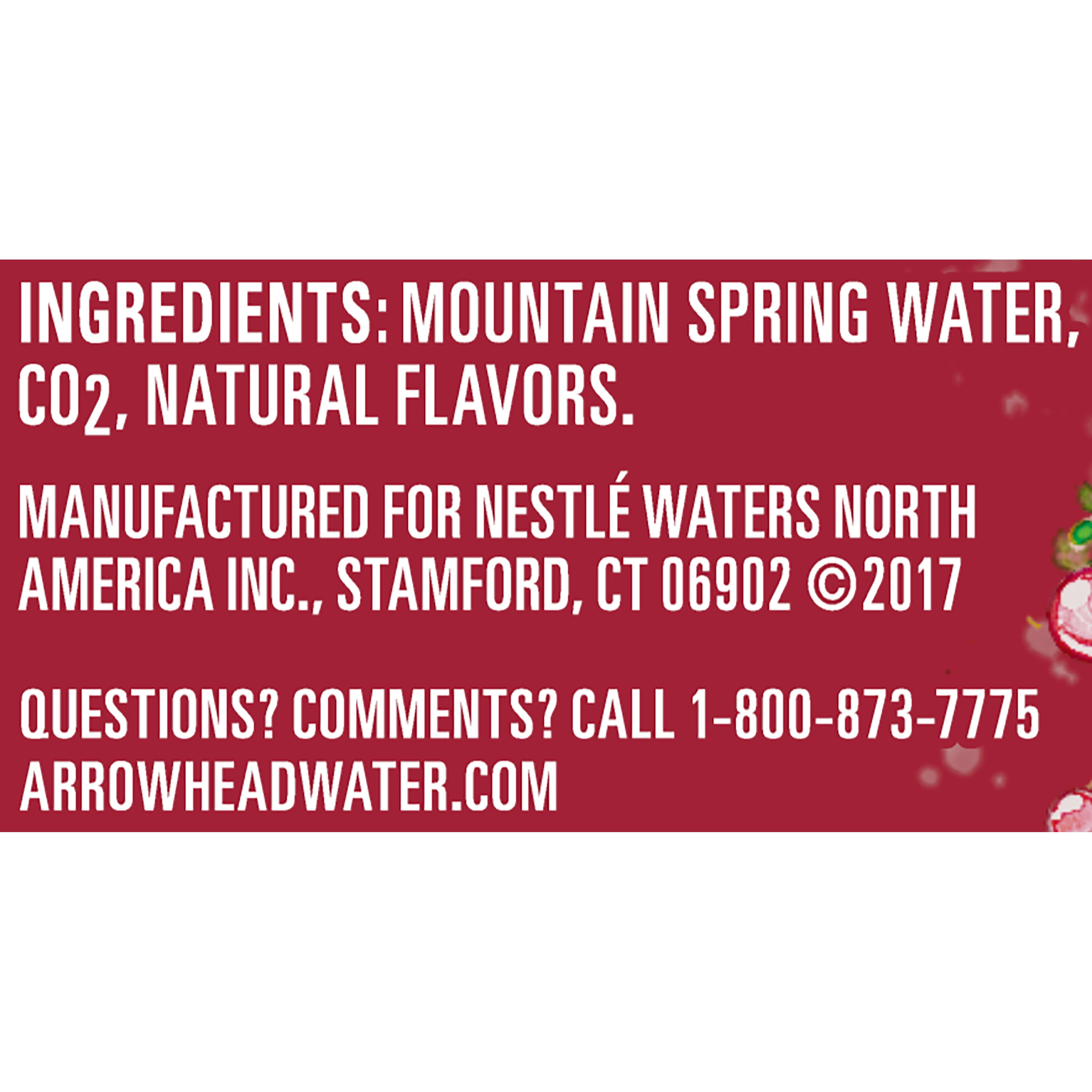 Arrowhead Sparkling Water, Black Cherry, 16.9 oz. Bottles (24 Count)