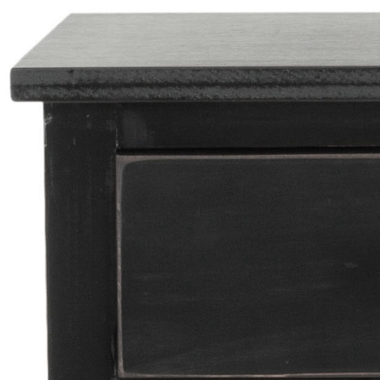 SAFAVIEH Maxine Solid Nightstand with Storage Drawer, Black