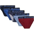 thumbnail image 1 of Ecko Unlimited. Lightweight Soft Mens 5 Pack of Low Rise Briefs Super Soft Elastic Waistband 100% Cotton Blue/Navy/Red/Print Size Large, 1 of 1