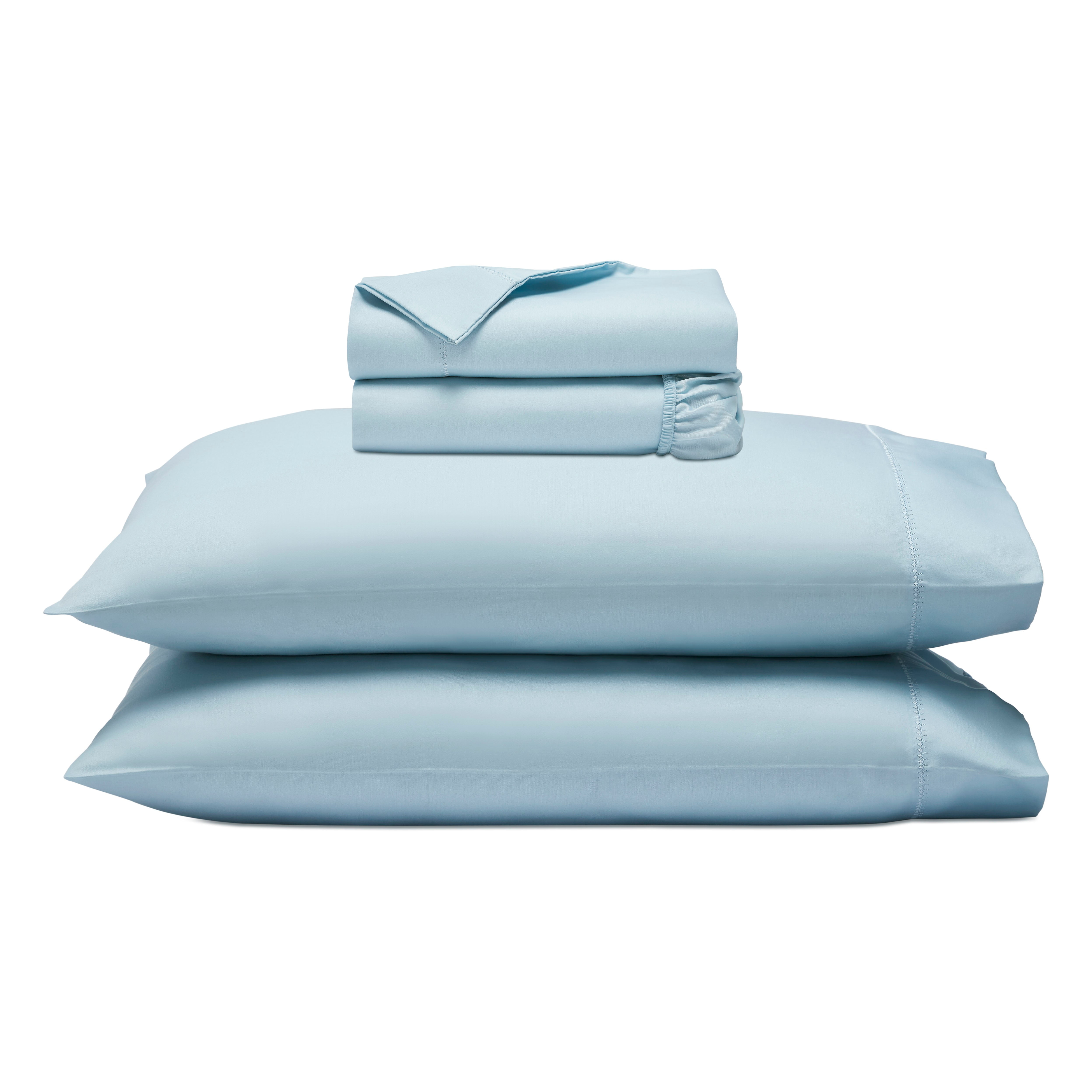 Superior Cotton Blend 600 Thread Count Embroidered Sheet Set, Full, Blue
