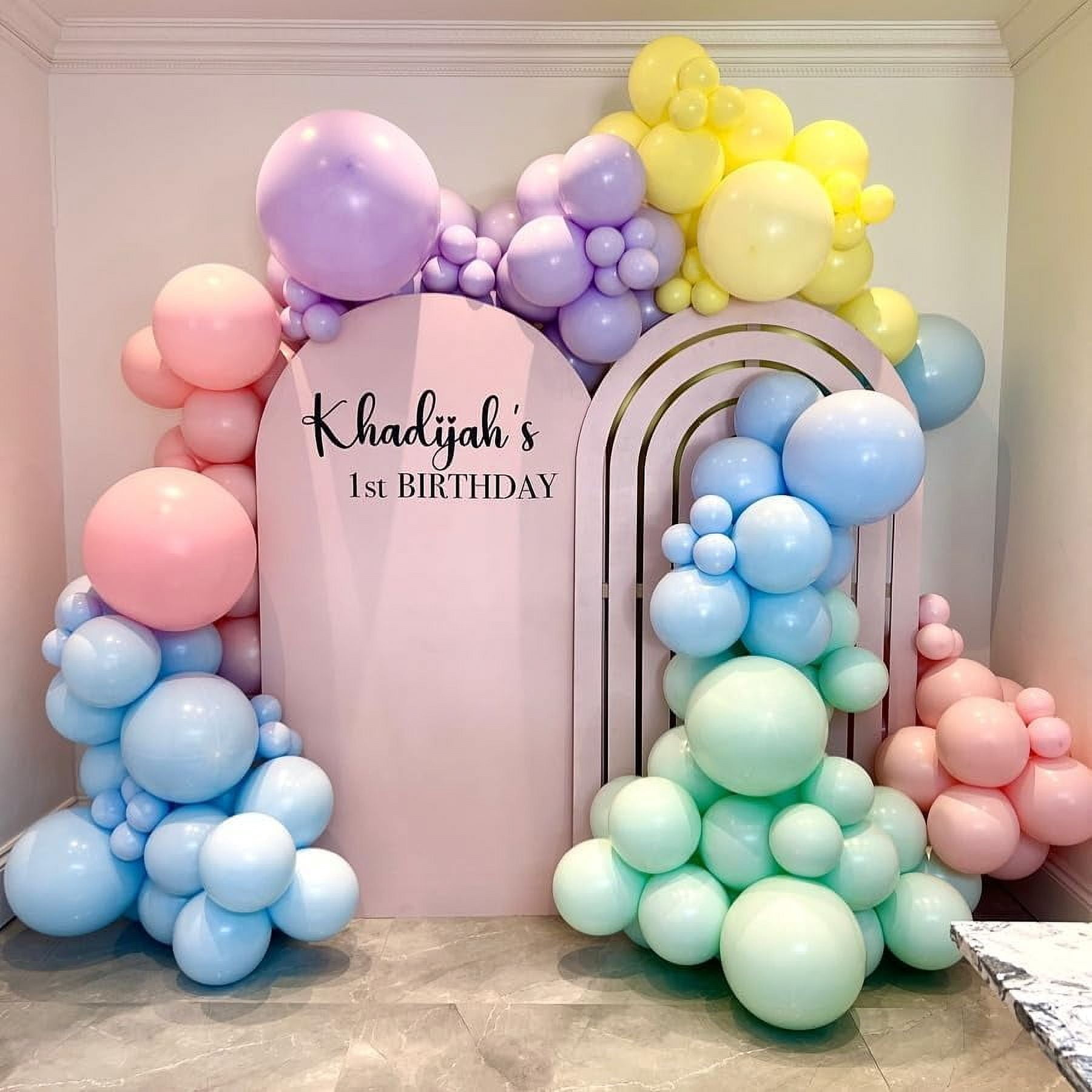 Pastel Rainbow Balloon Arch Kit, 162Pcs Macaron Assorted Colorful Party Balloon Garland Kit for Baby Shower, Wedding, Engagements, Birthday, Gender Reveal, Anniversary, Easter Decorations
