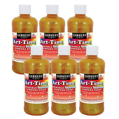 UPC: 0194629103850 | Art-Time® Washable Glitter Tempera 16 oz. Yellow Pack of 6