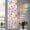 100*45cm (39.4*17.7in), variant on Floral Window Film with Rainbow Light Effect, Removable Stained Glass Sticker for Home Decor, Double-Sided Visible Cling for Window