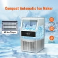 thumbnail image 3 of VEVOR Commercial Ice Maker 120lbs/24H with 22lbs Bin, Full Heavy Duty Stainless Steel Construction, Automatic Operation, Clear Cube for Home Bar, Include Water Filter, Scoop, Connection Hose, 3 of 6