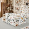 thumbnail image 5 of Manfei Cottagecore Blossom Zipper Twin Comforter Sets with Fitted Sheet and 2 Pillowcases,Vintage Flowers Leaves Zipper Bedding Set,Reversible, 5 of 7