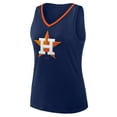 thumbnail image 2 of Women's  Navy Houston Astros Plus Sized Stellar Win V-Neck Tank Top, 2 of 3