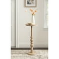 thumbnail image 2 of Kate and Laurel Wegner Traditional Wooden Round Drink Table, 12 x 12 x 30, Light Natural Wood, Elegant and Durable Mango Wood Pedestal Table for Use as Indoor Plant Stand or Useful Living Room Decor, 2 of 8