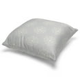 thumbnail image 2 of Grey White Medallion Fabric Decorative Pillow AZD1031PW1414, 2 of 2