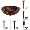 thumbnail image 2 of Oil Rubbed Bronze Kraus GV-650-19mm-ORB 17'' Handmade Smooth Round Glass Sink, 2 of 4