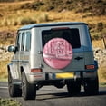 thumbnail image 3 of Fotbe Glittering Pink Bathtub Spare Tire Cover Thickening Universal Fit for Jeep, Trailer, RV, SUV, Truck, Tough Tire Wheel Soft Cover-17 inch, 3 of 8