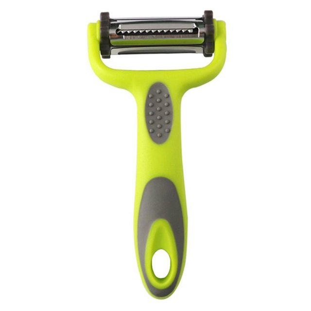 CAROOTU Kitchen Rotating Peeler Vegetable Fruit Peeler with Rotating Serrated Stainless Steel Tool for