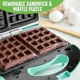 thumbnail image 4 of GreenLife - Sandwichera eléctrica para gofres, tostador, prensa Panini con platos antiadherentes de cerámica saludables, perfecto para derretir atún, arroz crujiente, queso a la parrilla, luz, 4 of 5