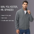 thumbnail image 5 of QPNGRP Men's Lightweight Jacket Casual Jacket Waffle Knitted Darkgrey Jacket Coat S, 5 of 8