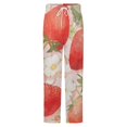 thumbnail image 5 of Strawberry Fruit Watercolor Winter Female Pants Flannel High Waist Women Pants Lady Warm Straight Leg Plush Trousers, 5 of 7