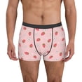 thumbnail image 2 of Goofa Floral Strawberr Printed Men's Boxer Briefs Underwear, Moisture-Wicking Underwear, Trunk,Soft and Breathable Cotton Underwear-Large, 2 of 9