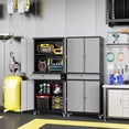 thumbnail image 2 of STANI Metal Garage Storage Cabinets with Drawer, 4 Doors Tool Storage Cabinet with 2 Adjustable Shelves, 72"H Rolling Steel Locking Cabinet for Garage Utility Room Home Office (Black Gray, 4 Wheel), 2 of 8