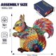 thumbnail image 3 of Unique Wooden Puzzles for Adults Squirrel Animal Shape Magic Wooden Jigsaw Puzzle Difficult Irregular Wooden Puzzles with Unique Pieces, 100 Piece, Sm, 3 of 4
