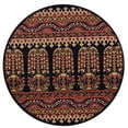 thumbnail image 2 of Superior Contemporary Geometric Abstract Floral Power-Loomed Indoor Area Rug, Black, 5' Round, 2 of 4