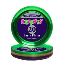1 - Party Essentials 9" Party Plates - Mardi Gras 20 Ct.