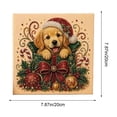 thumbnail image 6 of syligr Golden Retriever Christmas Diamond Art for Adults, Dog Christmas Pearl Art Kits, DIY Pearl Diamond Kit, Animals Bead Crafts Ornament, Xmas Party Decorations for Mantel, Unique Gift/Favors, 6 of 6