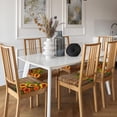 thumbnail image 6 of Set of 4 Removable Chair Seat Covers for Dining Room, Wooden Sunflowers Stretchable Office Kitchen Chair Slipcovers Cushion Protector Fall Floral Furniture Decor, 16.9x16.9 Inches, 6 of 6