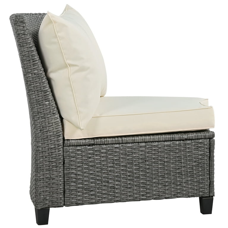 Half moon wicker chair discount