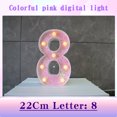 thumbnail image 1 of Xihbxyly Lámpara Led Colorida con Letras Decorativas Portátiles, Luz Led de Subtítulos Moderna, Decoración para Fiestas En Casa, Ambiente Romántico y Cálido, Material Abs+Pp, Funciona con Pilas., 1 of 4