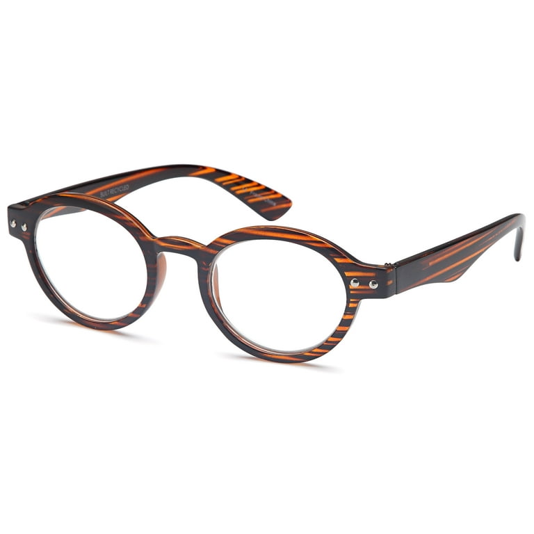 GAMMA RAY READERS 3 Pairs of The Teacher Round Unisex Spring Hinge