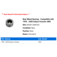 thumbnail image 2 of Rear Wheel Bearing - Compatible with 1998 - 2008 Subaru Forester AWD 1999 2000 2001 2002 2003 2004 2005 2006 2007, 2 of 2