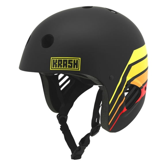 Krash! Full Speed Retro Stripes Youth Helmet, Fits sizes 54-58cm