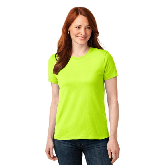Camiseta de mezcla central Puerto & Compañía LPC55 Seguridad Verde S