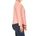 thumbnail image 2 of Women's Plus Size Soft Casual Drape Open Front Cardigan Long Sleeve, 2 of 4