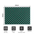 thumbnail image 5 of Teal and Black Checkerboard Pattern Door Rugs,Washable Non Slip Door Mats Indoor,Decorative Door Mats,Entry Mat Indoor for Entrance,Bedroom,Kitchen,Bathroom,16"x24", 5 of 6