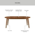 thumbnail image 4 of Better Homes & Gardens Greyson Mid-Century Extendable Dining Table, Solid Wood and Veneer, Acorn Finish, 4 of 21