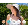 thumbnail image 4 of Hats for Women UPF 50+ UV Sun Protective Convertible Beach Visor Hat-Beige, 4 of 5