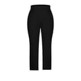 thumbnail image 6 of AHTJRT Women's Cropped Pants Straight Wide Leg Pants High Stretch Waist Capris Summer Lightweight Yoga Dance Workout Trousers Slack Pants Black XXL, 6 of 7