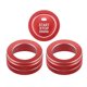 thumbnail image 1 of 4 Unidad AC Clima Control Perilla Anillos Compatible para Toyota RAV4, Rojo, 1 of 1