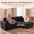 thumbnail image 5 of Homall 4-Seat L-shaped Modular Corduroy Sofa, Sectional Couch with Convertible Modules, Modern Minimalist Sofa Set for Living Room, Freely Combinable Sofa Furniture, Black, 5 of 8
