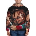 thumbnail image 2 of Lsque Chucky Pattern Casual Men's Hoodie,Hooded Sweatshirt with Kangaroo Pocket,Pullover Hoodie-3X-Large, 2 of 8