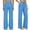 03# Blue, variant on Womens Cotton Linen Pants Petite 2026 Summer Lightweight High Waist Straight Leg Solid Beach Lounge Trousers Khaki XL